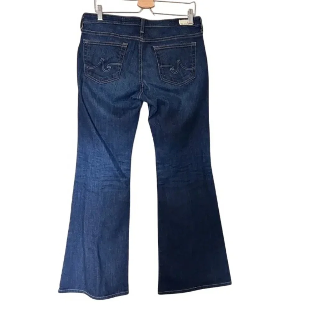 AG Adriano Goldschmied Women's Flare Jeans - Dark Blue - Picture 8 of 11